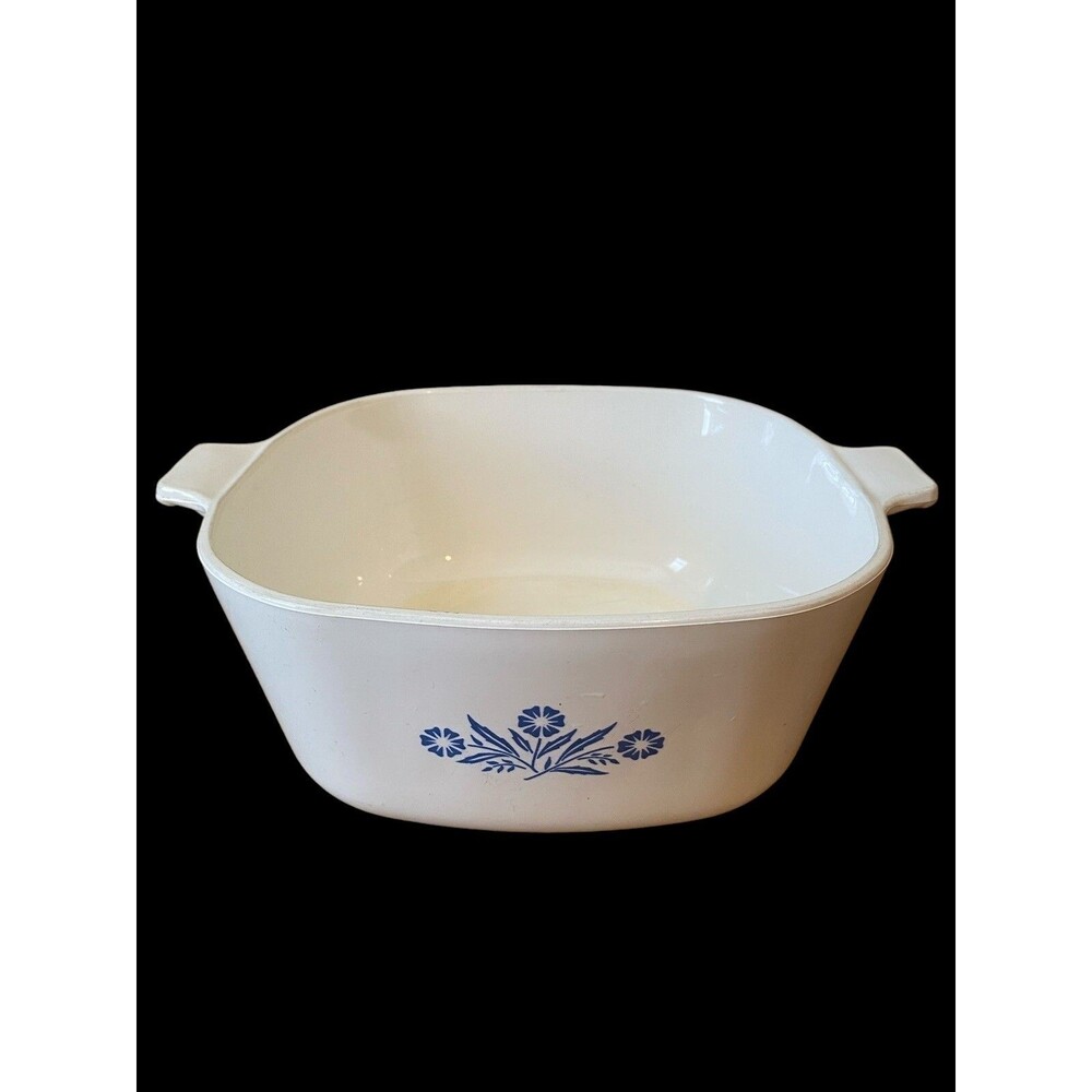 RARE Vintage 1958 Embossed Stamp PYROCERAM Corningware Cornflower 2.5 Qt A-22